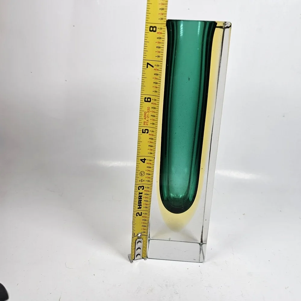 Midcentury MANDRUZZATO Italian Murano Square Sommerso 8